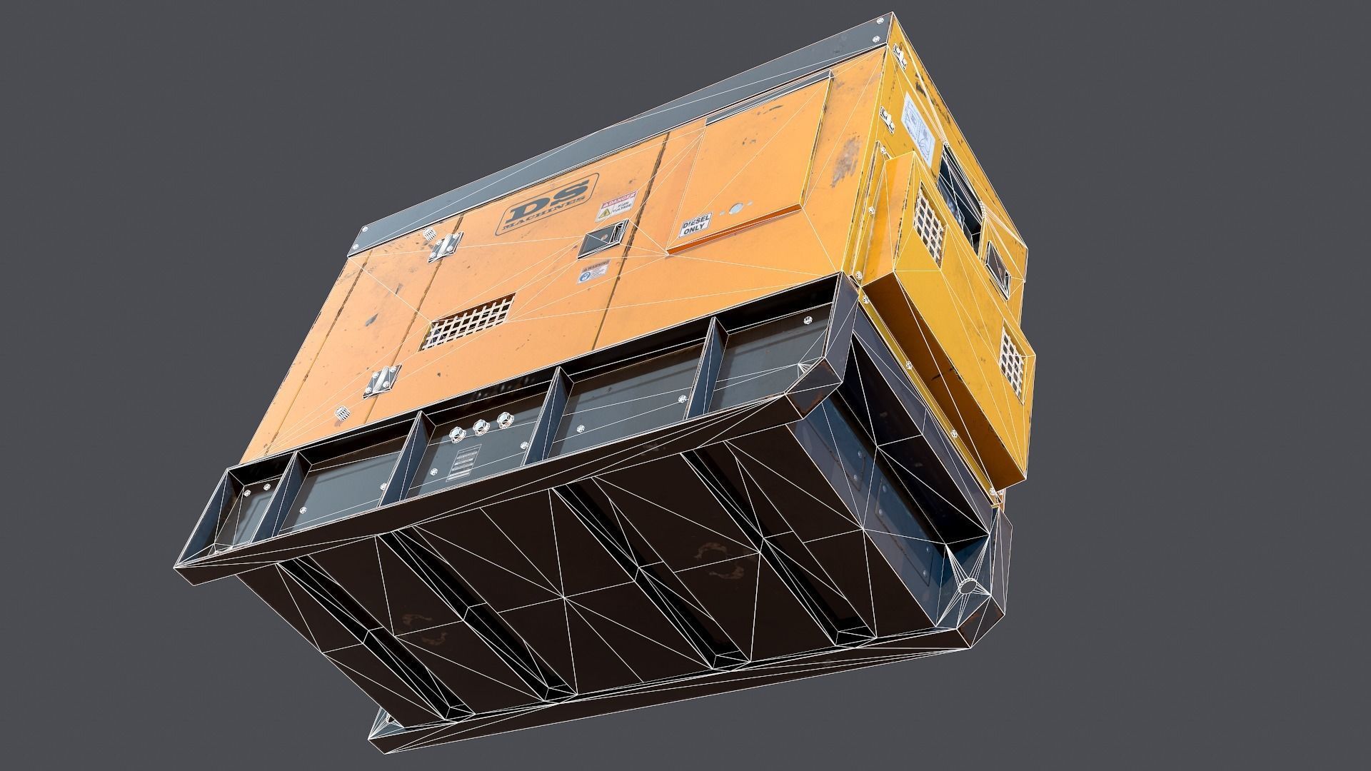 Industrial Power generator 2 Low-poly 3D model_11