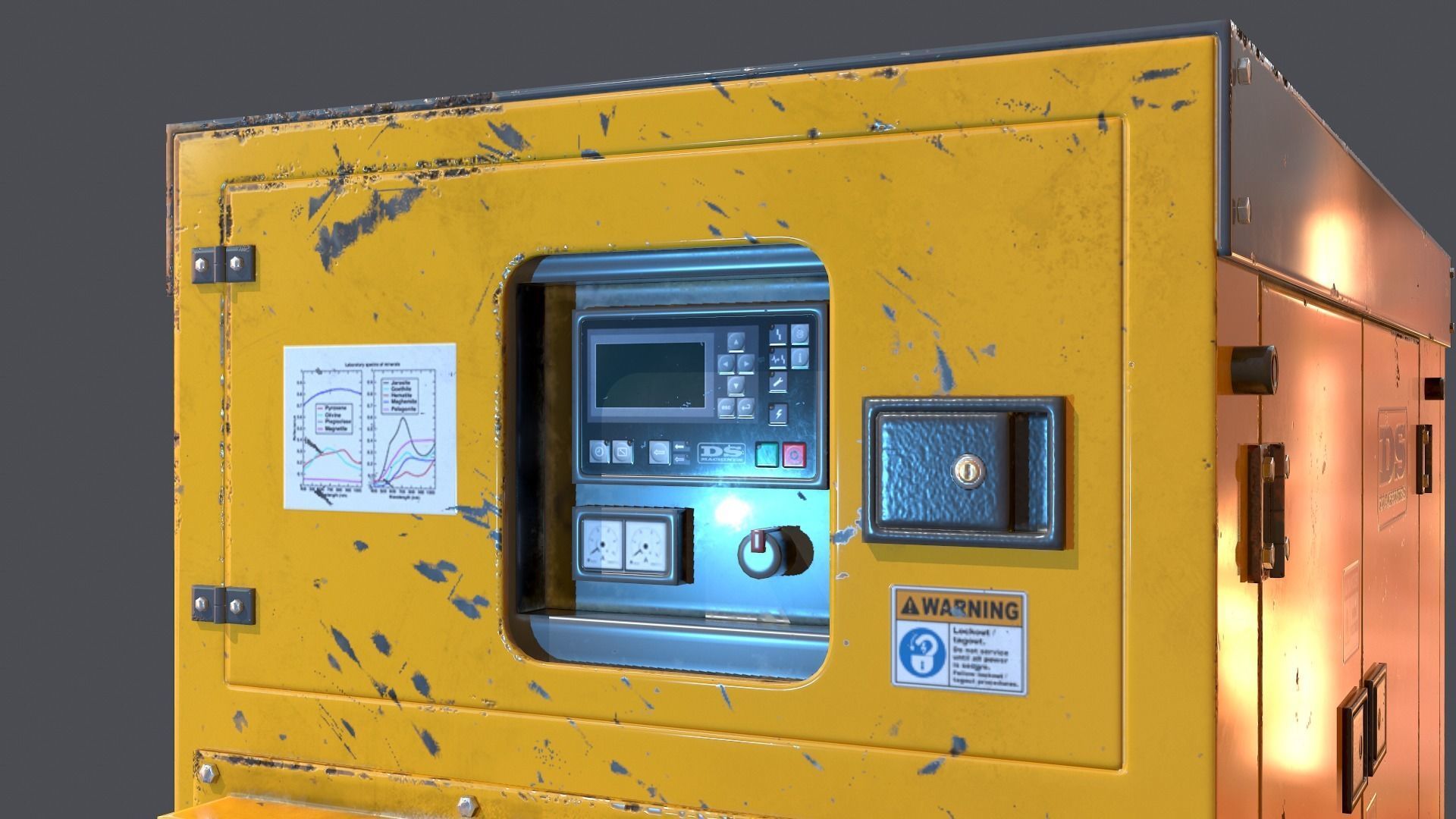 Industrial Power generator 2 Low-poly 3D model_2