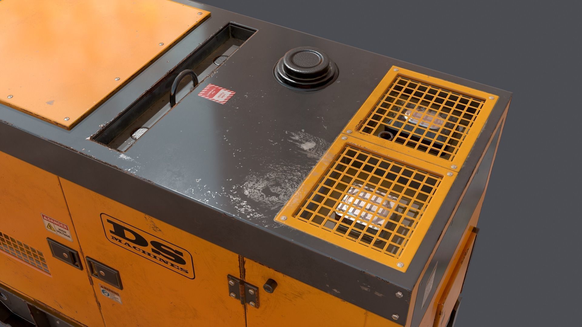 Industrial Power generator 2 Low-poly 3D model_6