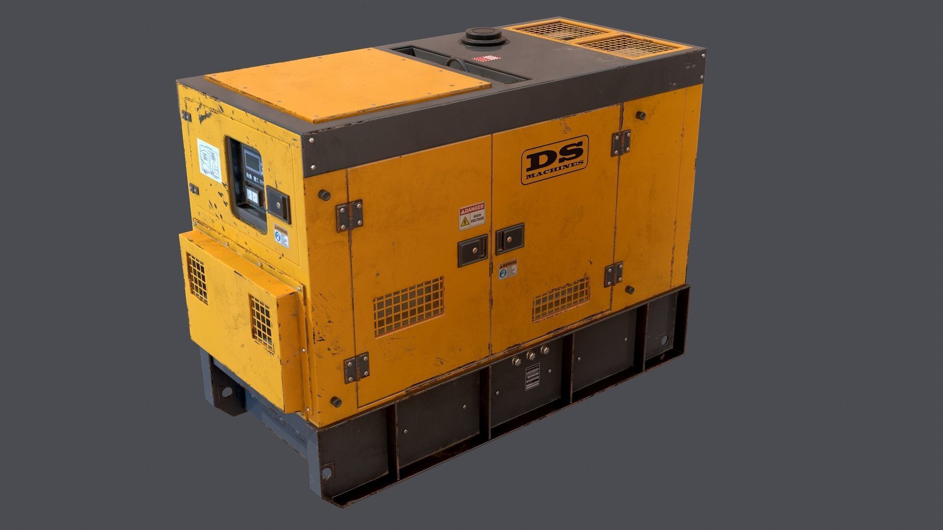 Industrial Power generator 2 Low-poly 3D model_3