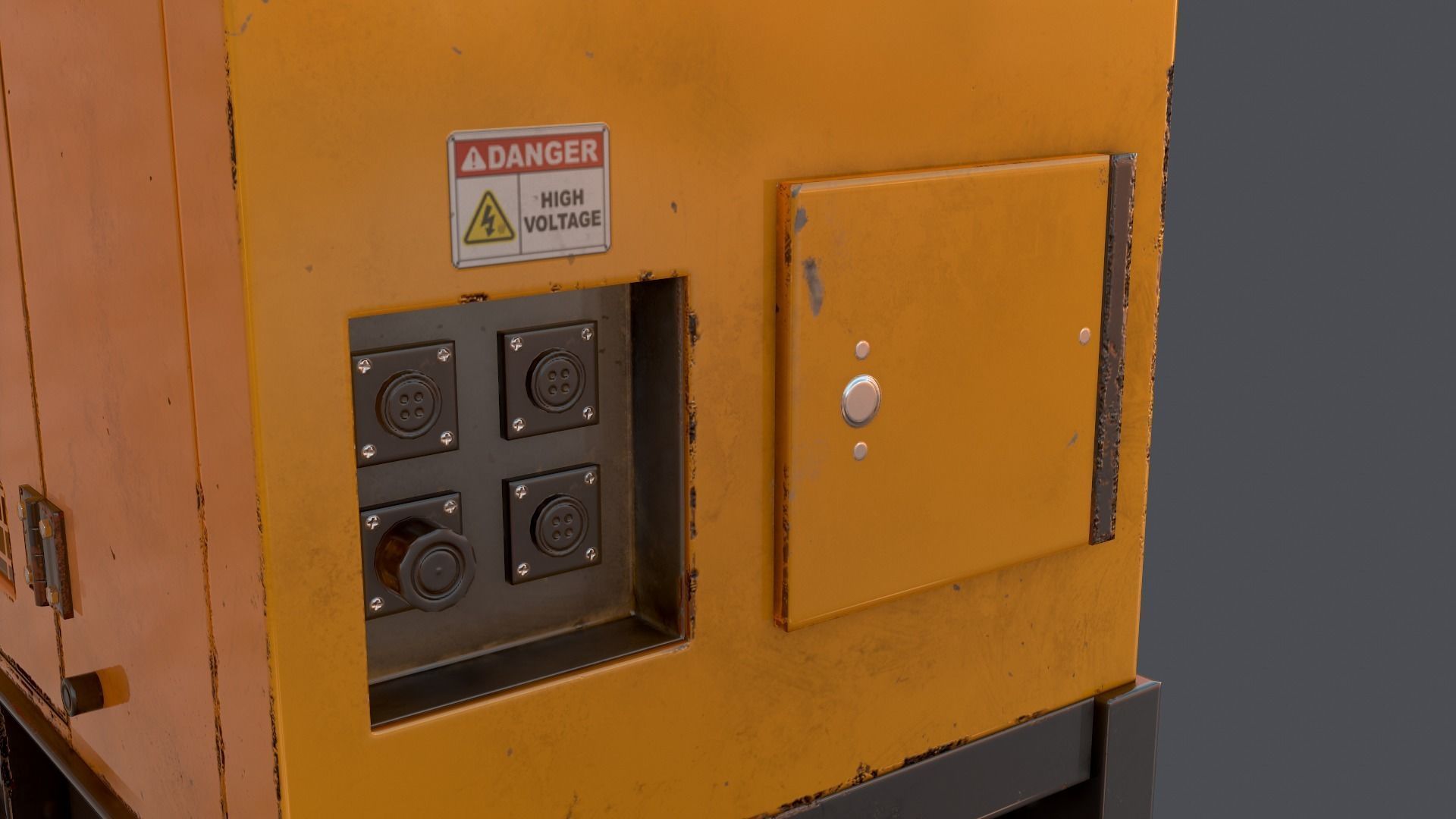 Industrial Power generator 2 Low-poly 3D model_7