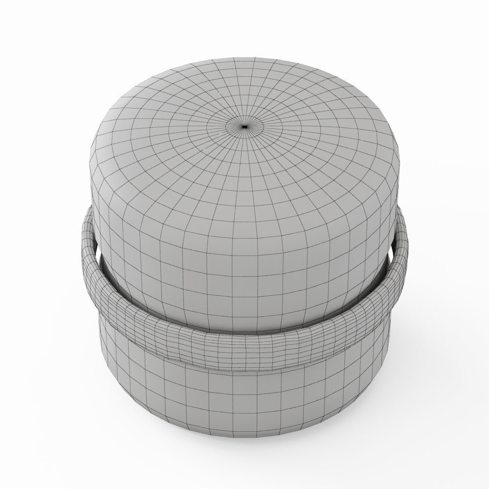 Layton Ottoman Fur 3D model_5