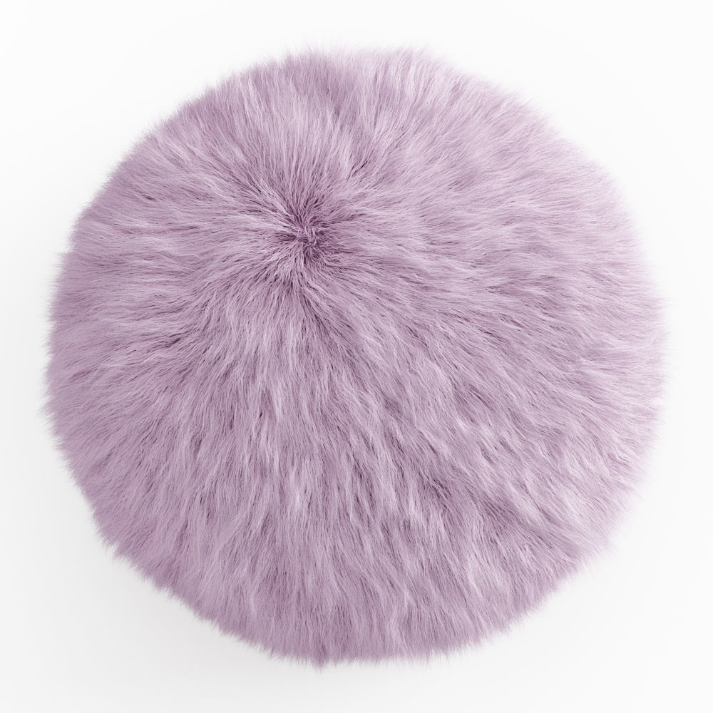 Layton Ottoman Fur 3D model_3