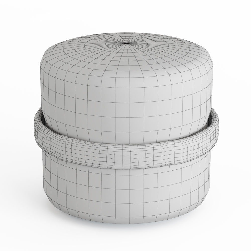 Layton Ottoman Fur 3D model_4