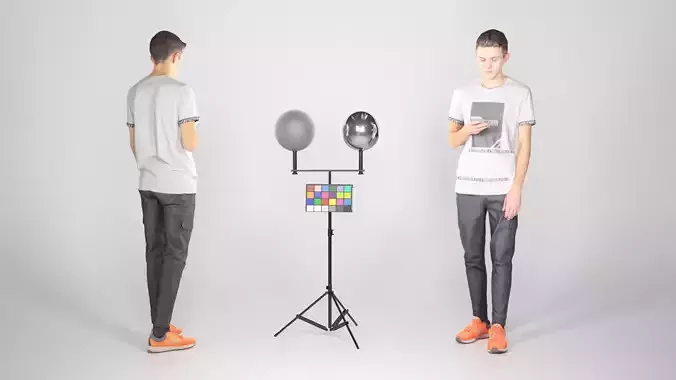 Young man is texting a message 30