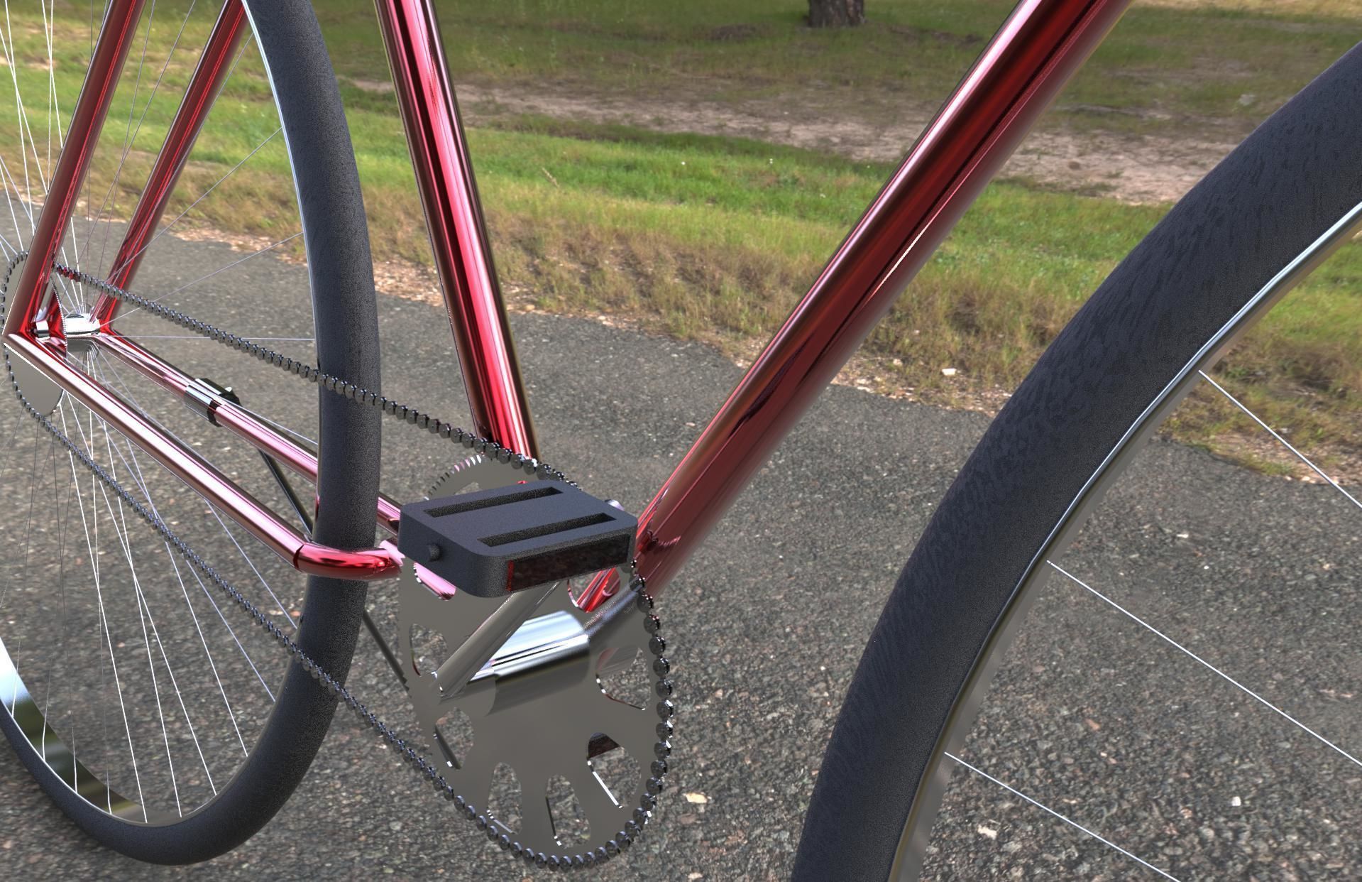 BICYCLE MODEL vintage Low-poly 3D model_12