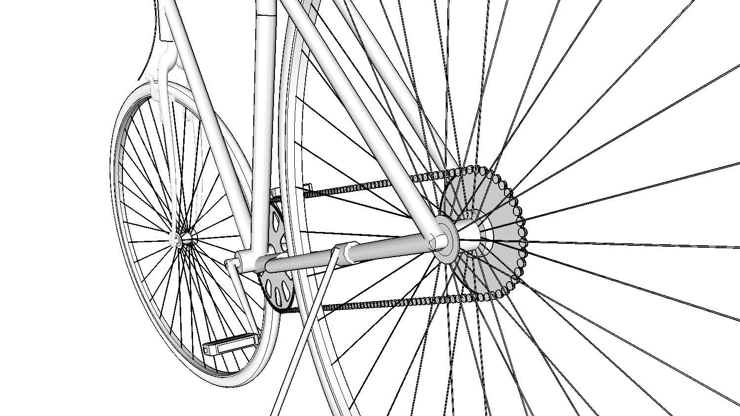 BICYCLE MODEL vintage Low-poly 3D model_22