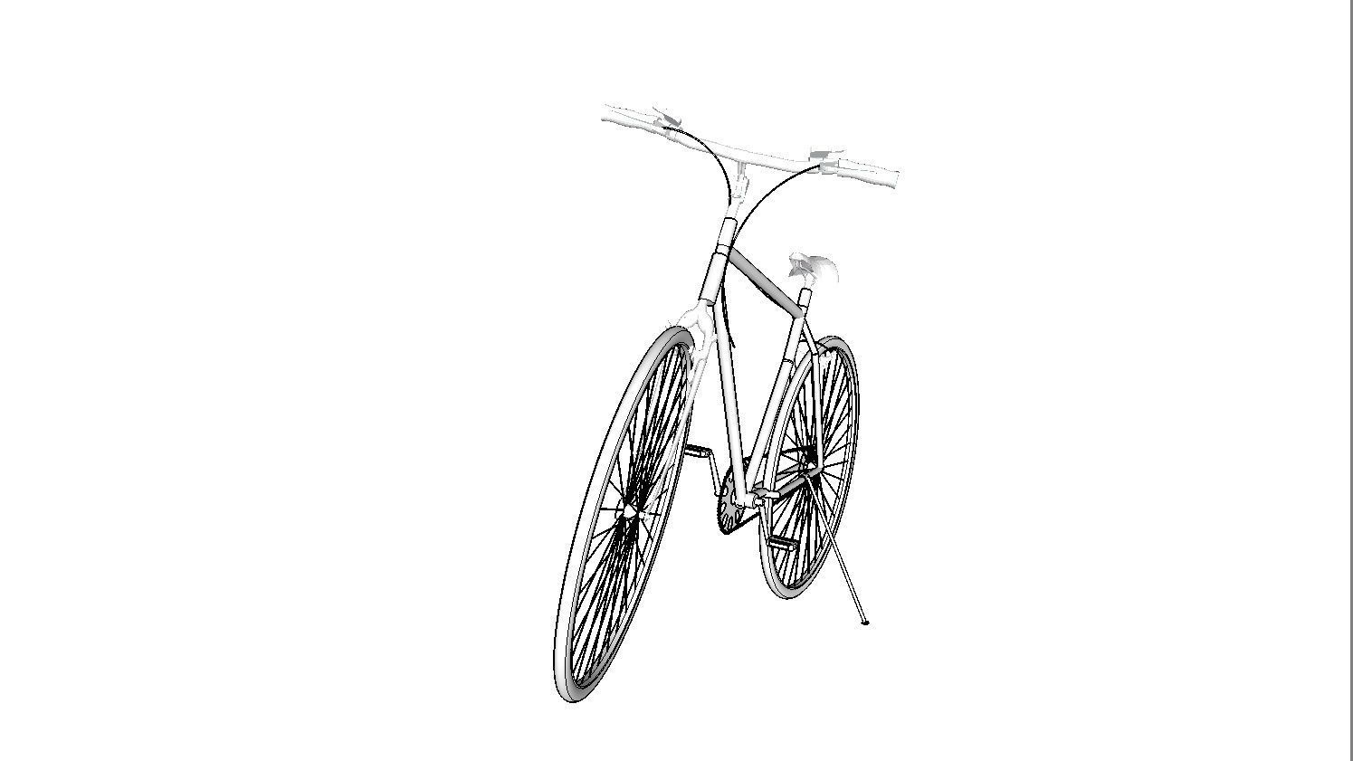 BICYCLE MODEL vintage Low-poly 3D model_18