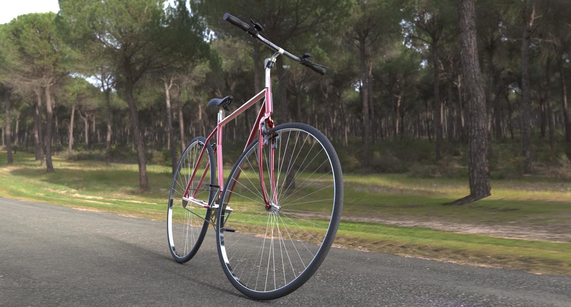 BICYCLE MODEL vintage Low-poly 3D model_2