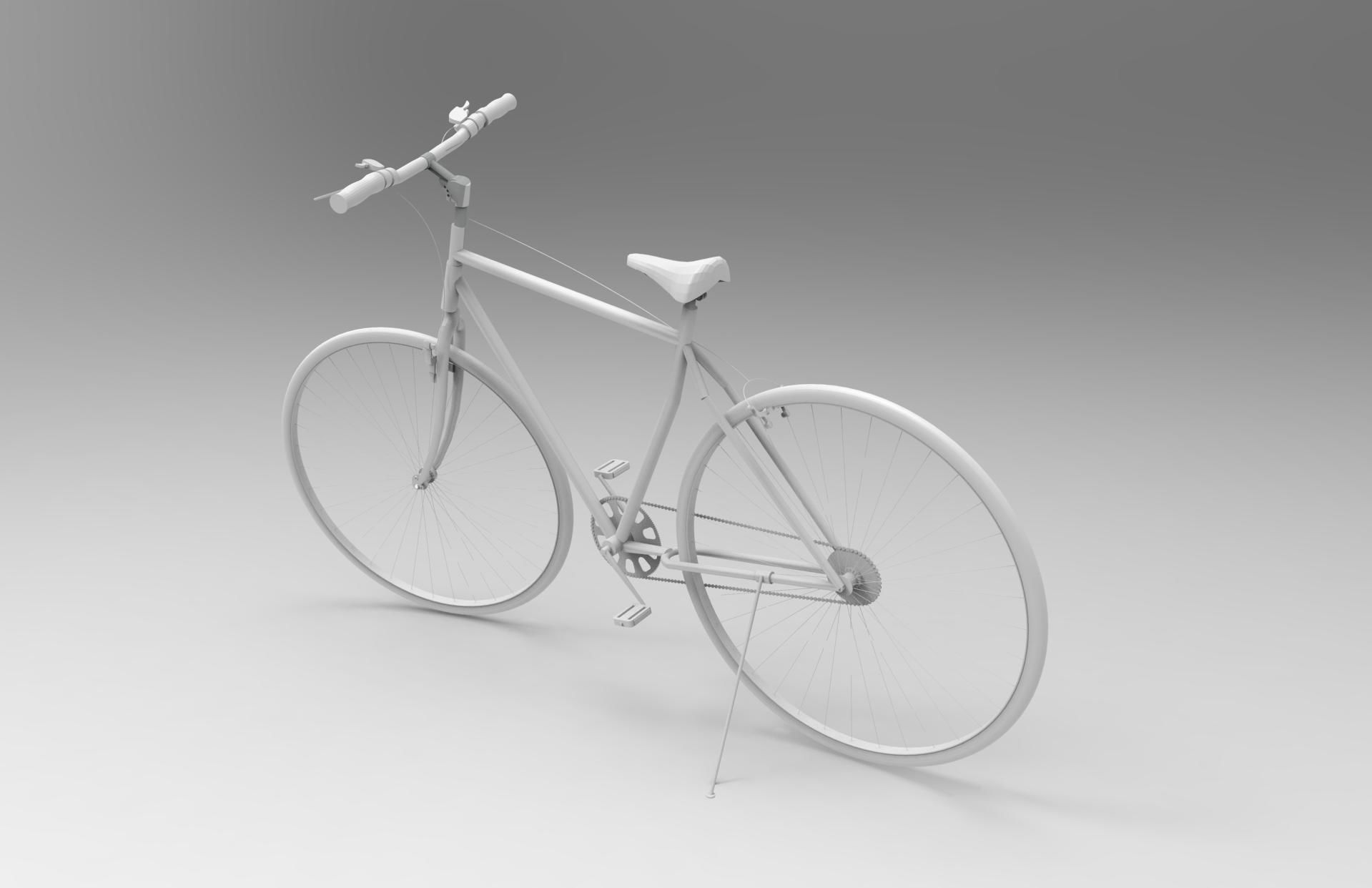 BICYCLE MODEL vintage Low-poly 3D model_5