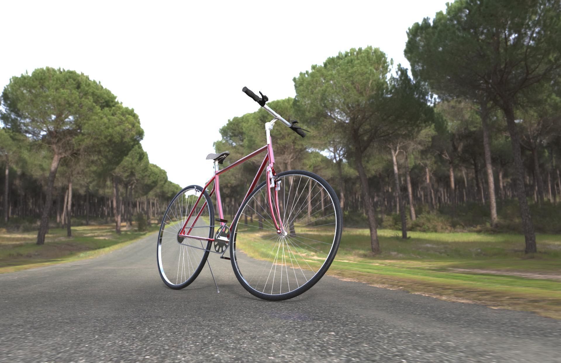 BICYCLE MODEL vintage Low-poly 3D model_3