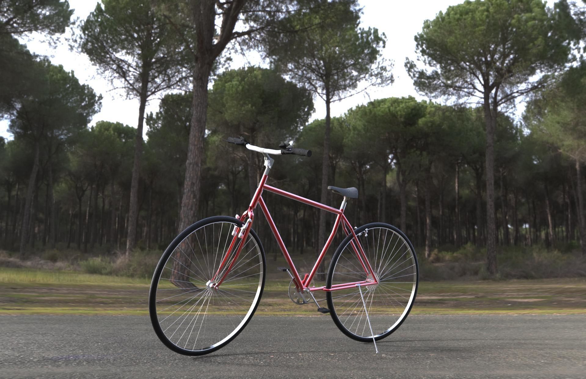BICYCLE MODEL vintage Low-poly 3D model_4