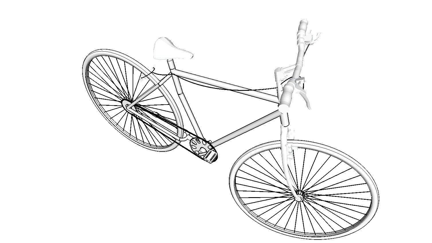 BICYCLE MODEL vintage Low-poly 3D model_17