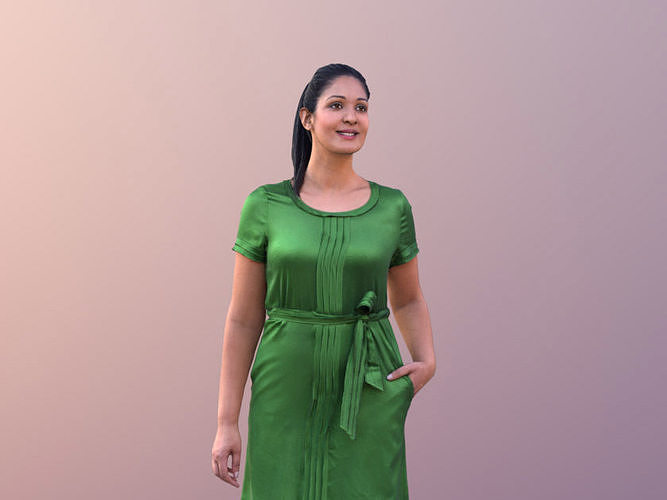 Amaya 10538 - Walking Elegant Woman Low-poly 3D model