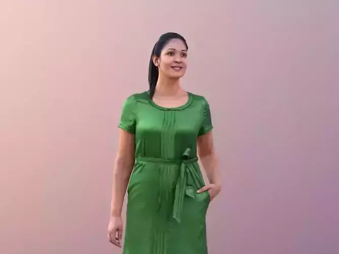 Amaya 10538 - Walking Elegant Woman Low-poly 3D model