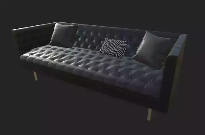 Chesterfield Sofa Low-poly 3D model