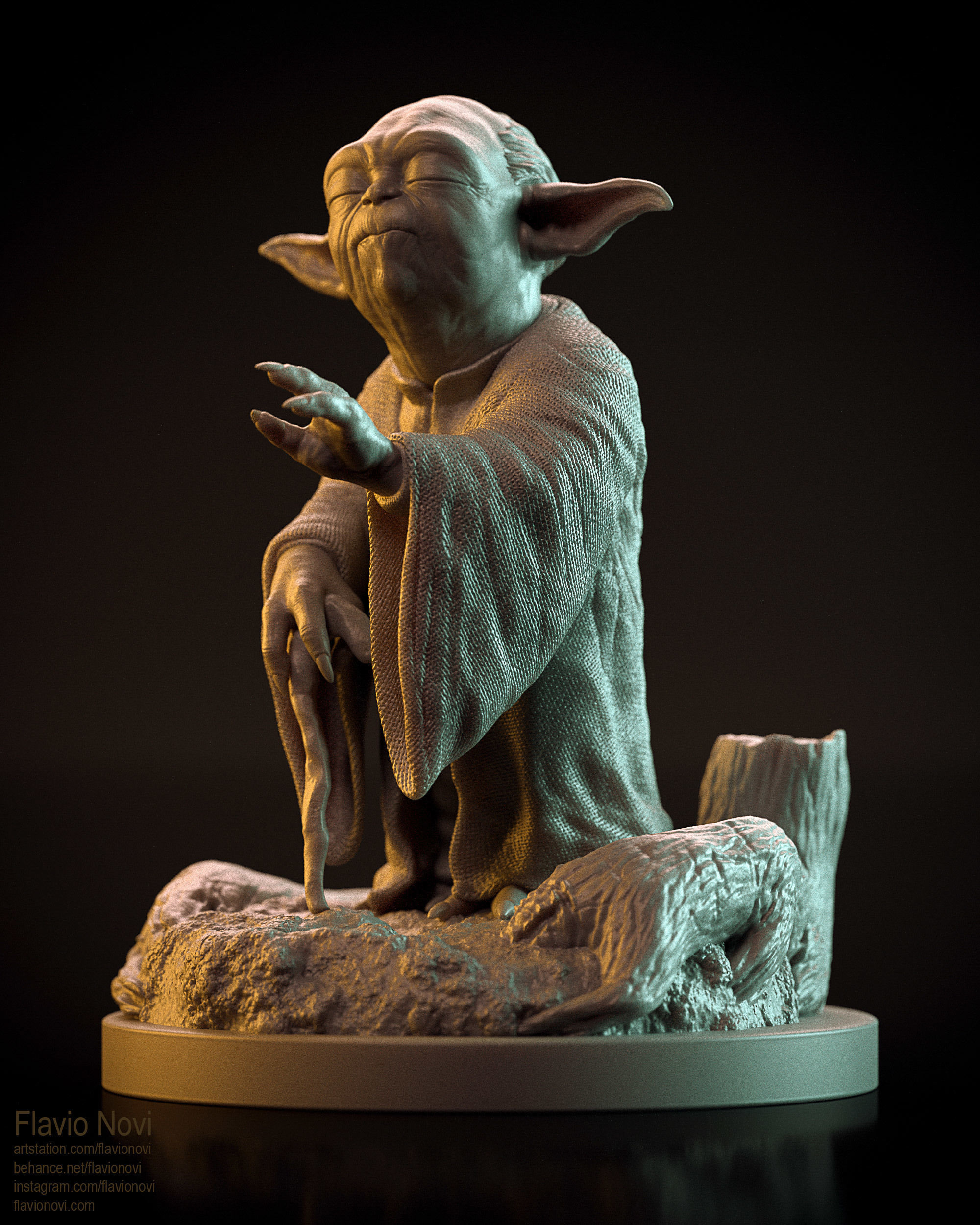YODA ready for 3D Printing - model by Flavio Novi 3D print model_4