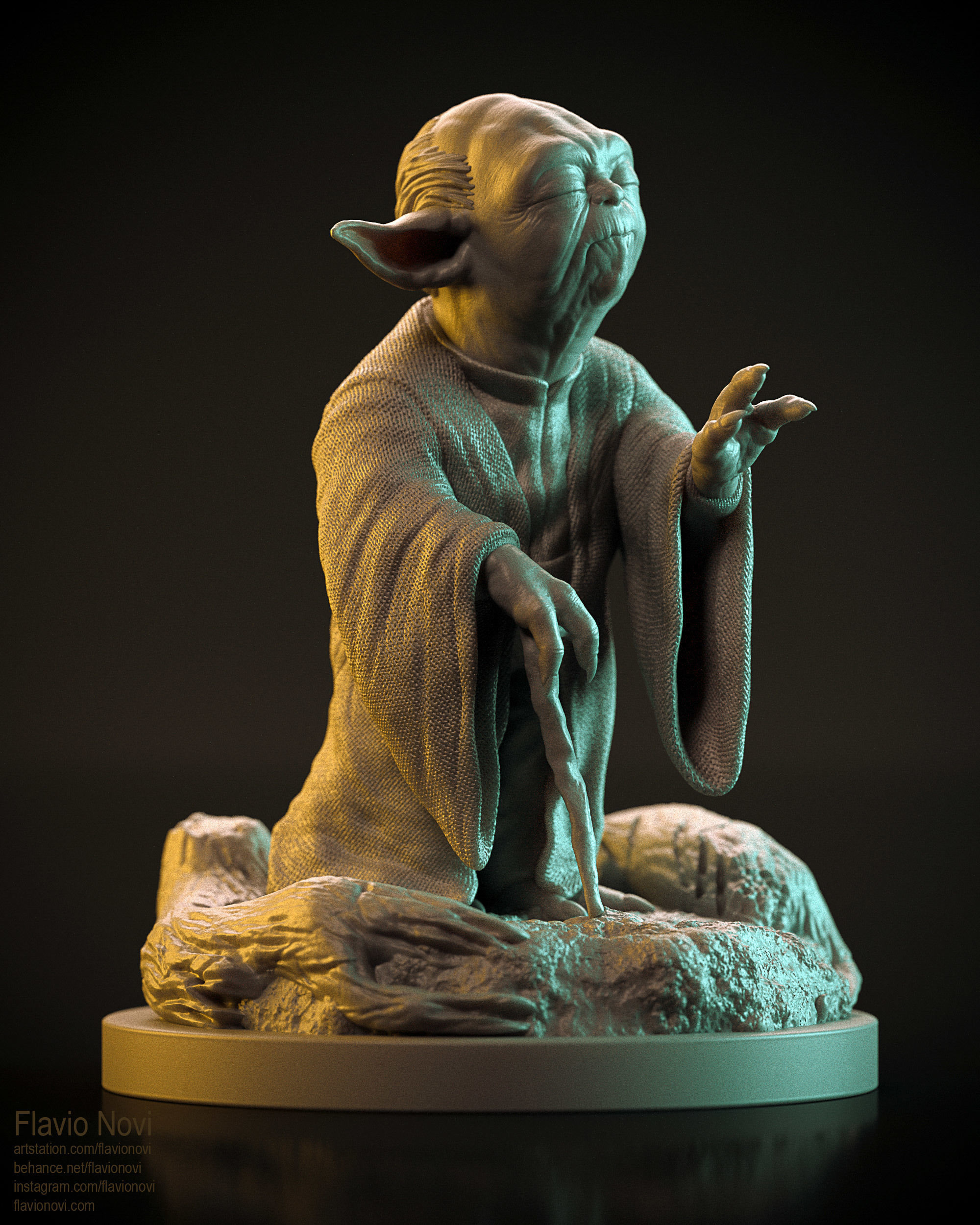 YODA ready for 3D Printing - model by Flavio Novi 3D print model_5