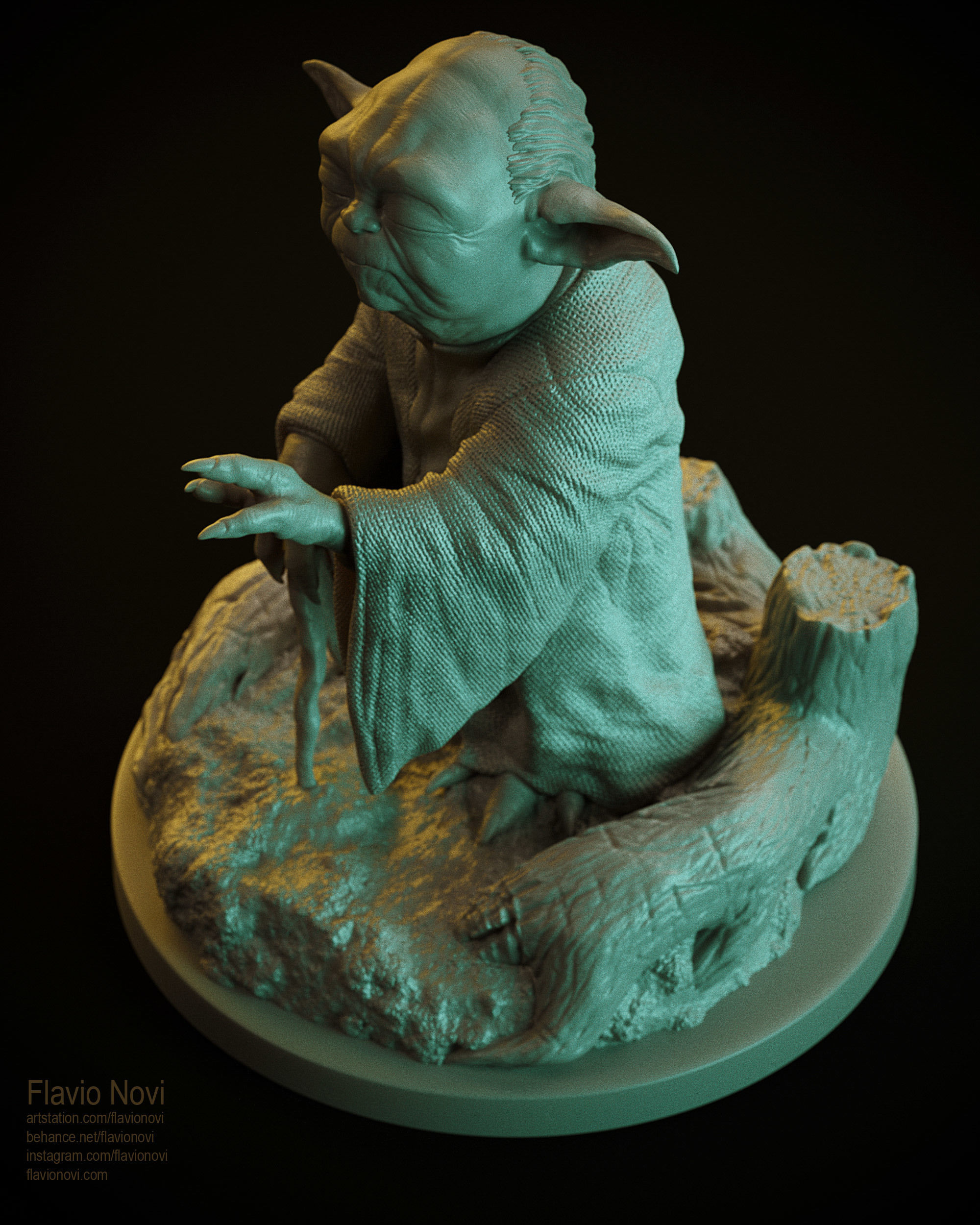 YODA ready for 3D Printing - model by Flavio Novi 3D print model_12