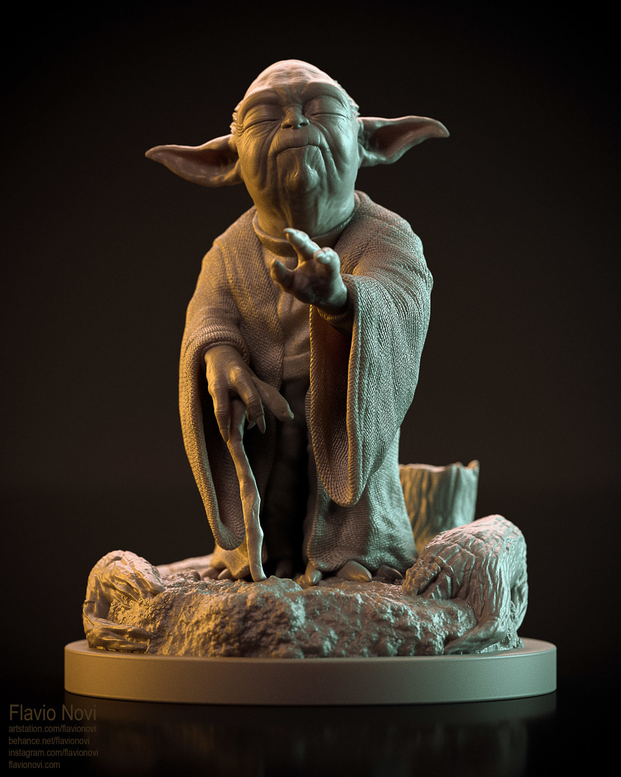 YODA ready for 3D Printing - model by Flavio Novi 3D print model_2