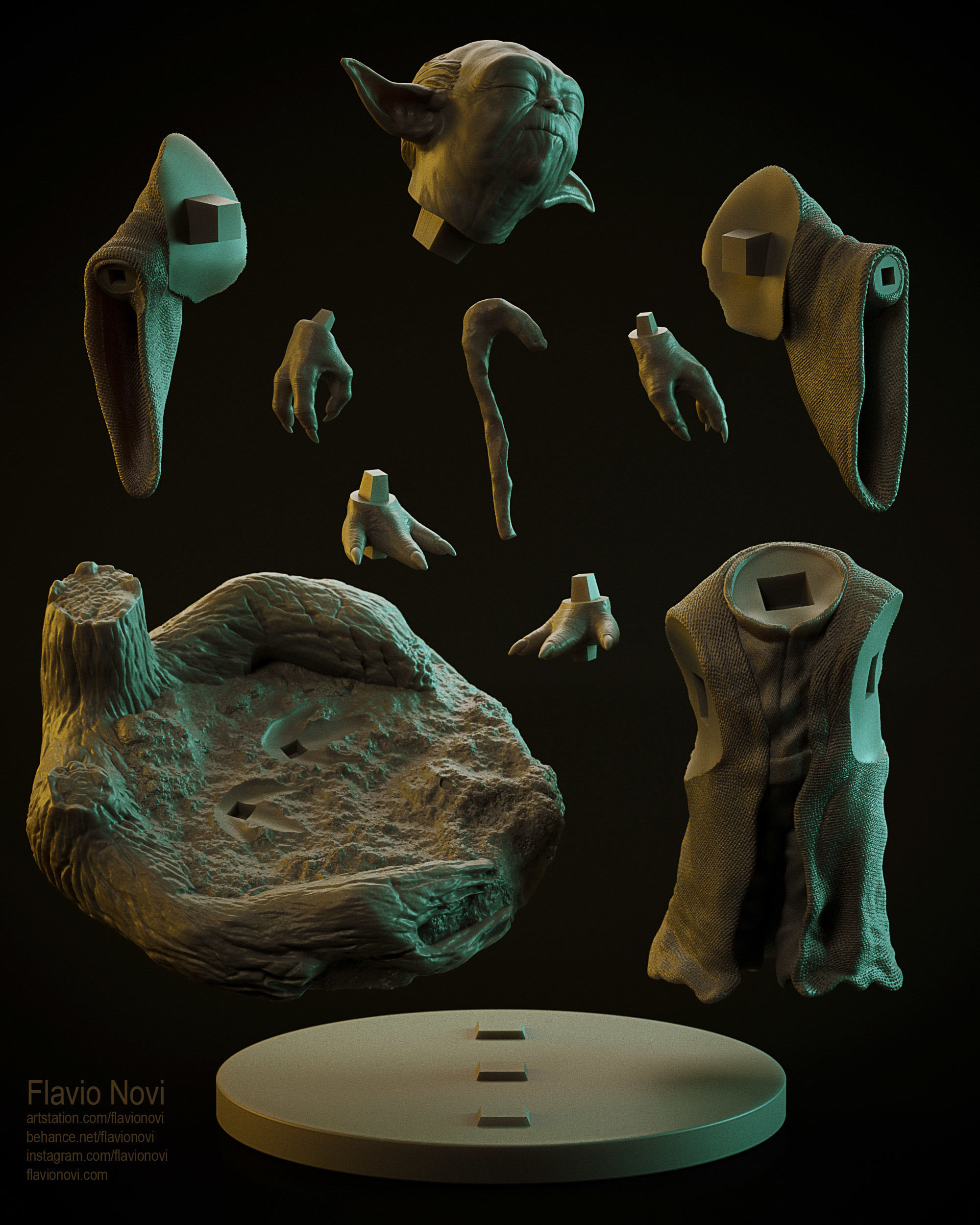 YODA ready for 3D Printing - model by Flavio Novi 3D print model_11