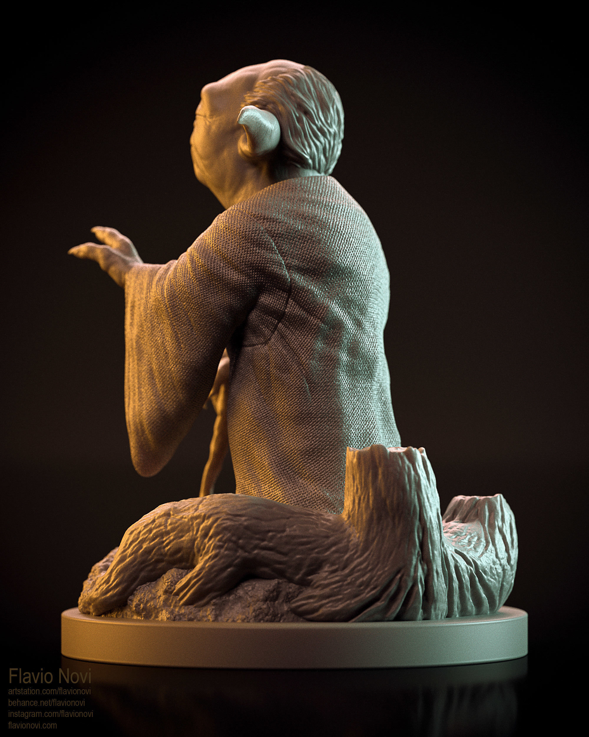 YODA ready for 3D Printing - model by Flavio Novi 3D print model_3
