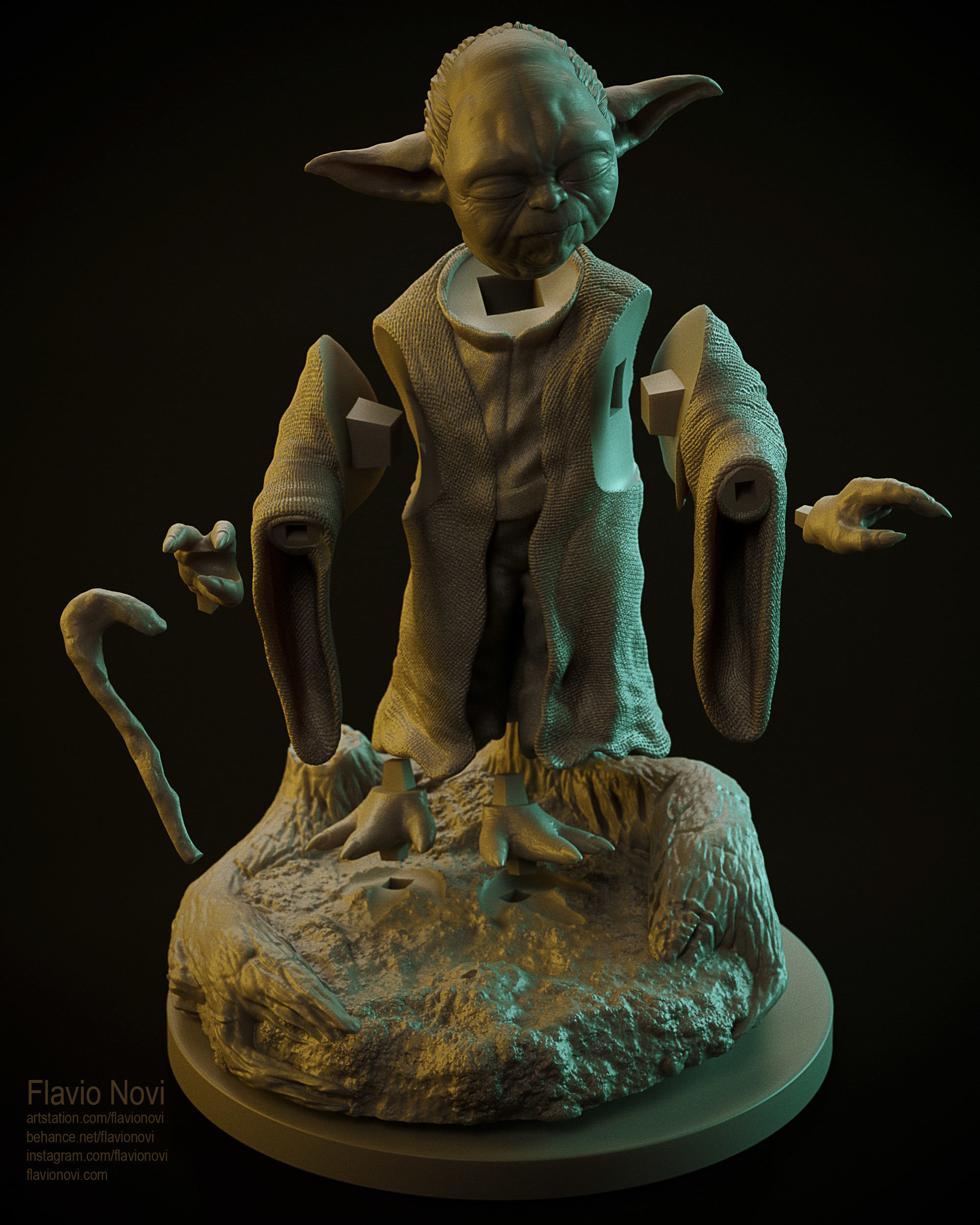 YODA ready for 3D Printing - model by Flavio Novi 3D print model_10