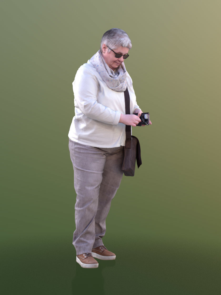 Beatrice 10532 - Paying Best Ager Woman Low-poly 3D model_2