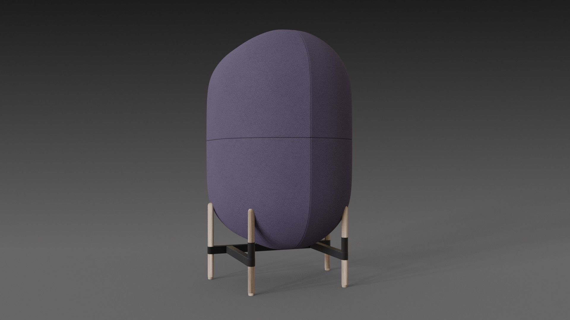 Capsule chair sofa  3D model_3