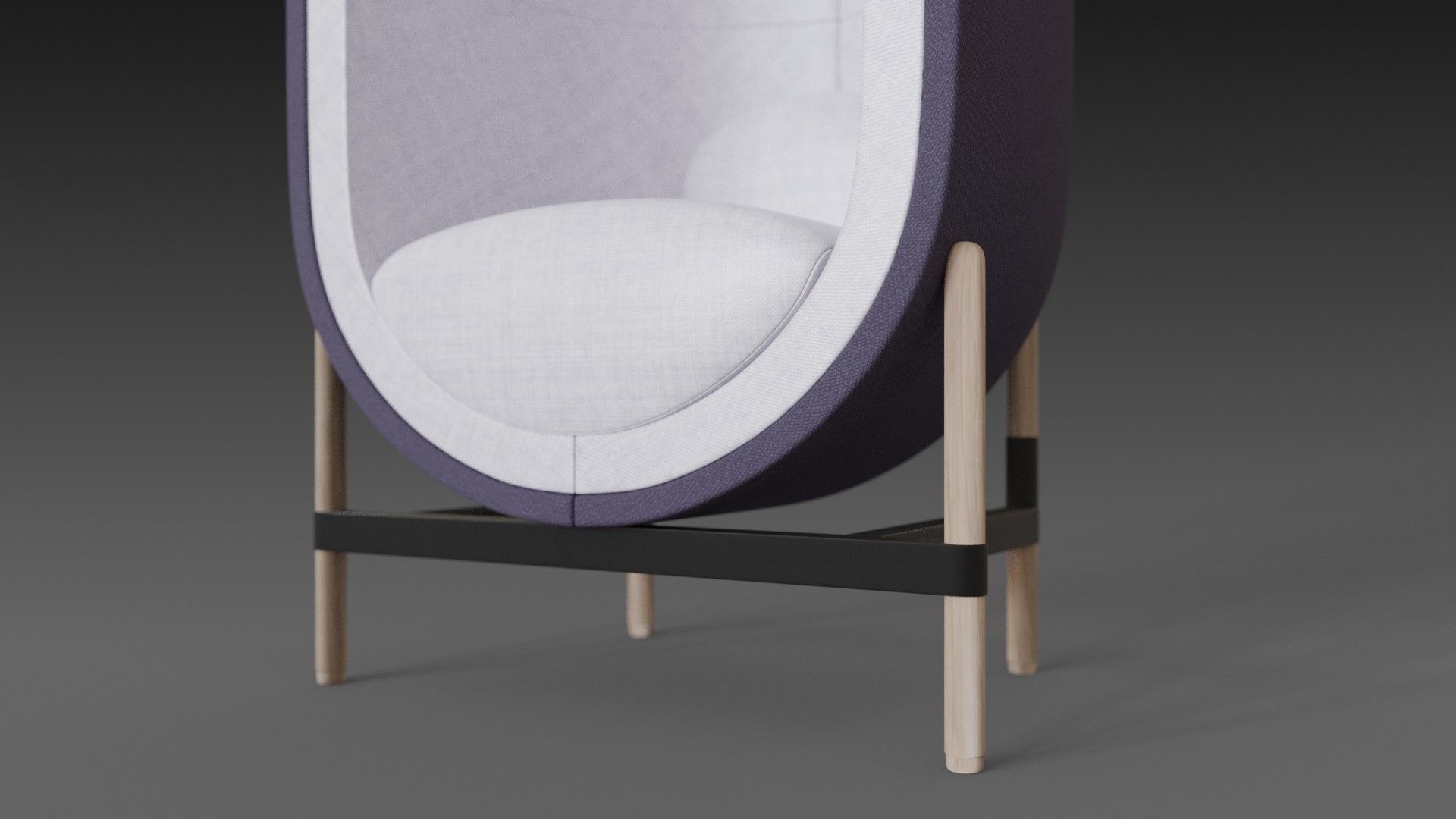 Capsule chair sofa  3D model_9