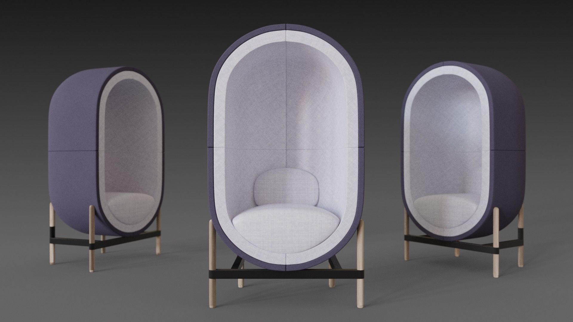 Capsule chair sofa  3D model_16