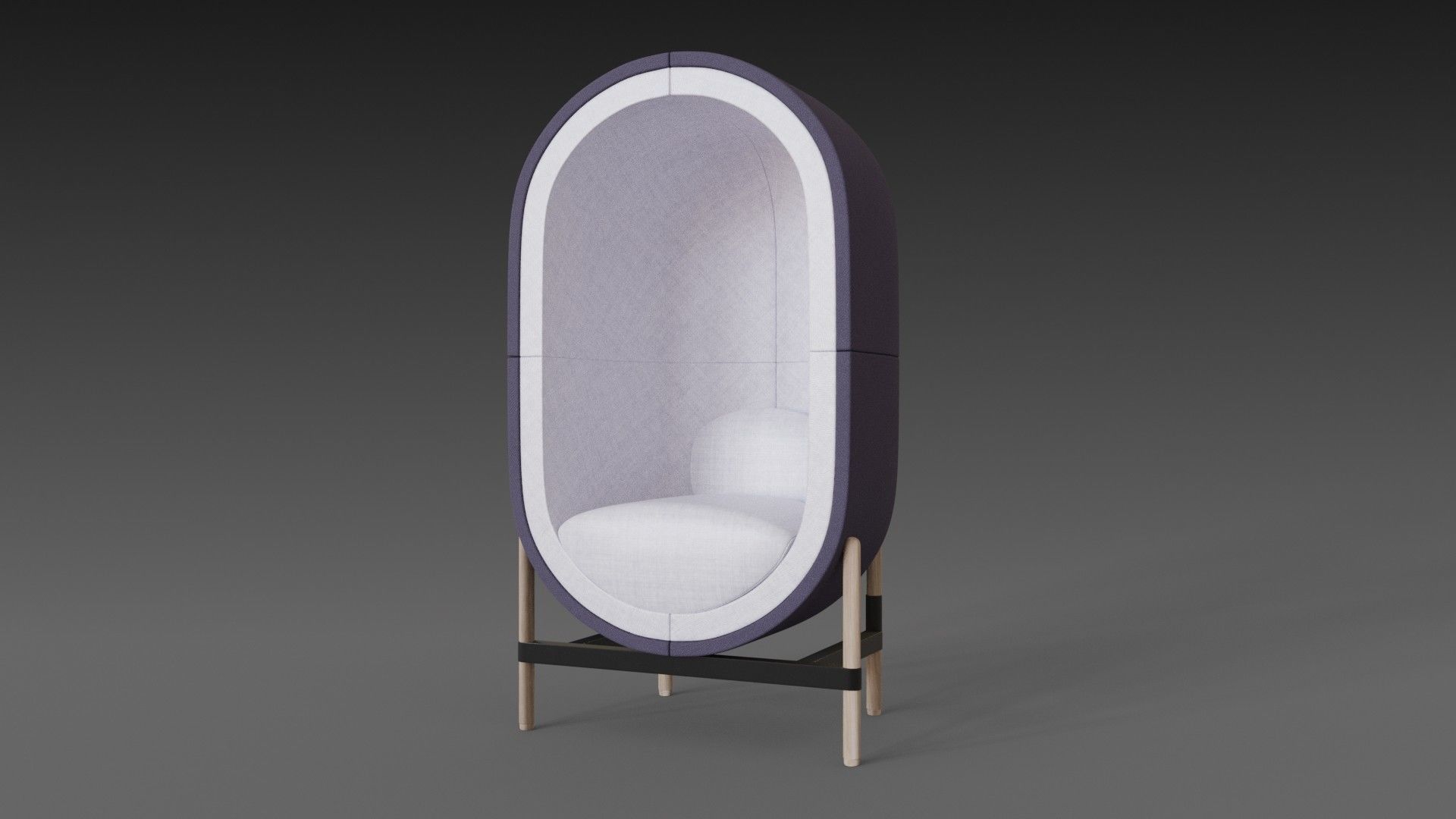 Capsule chair sofa  3D model_8