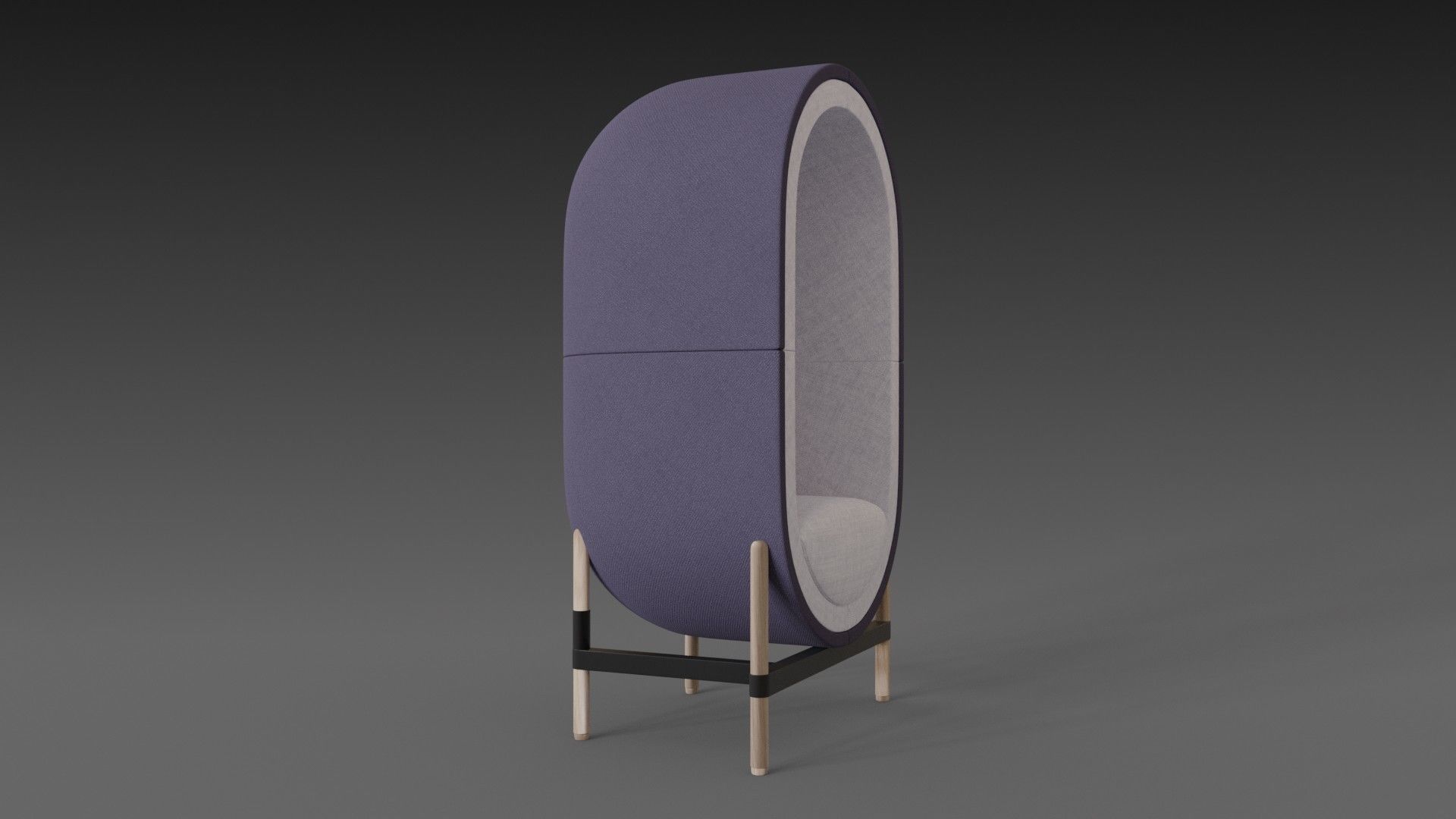 Capsule chair sofa  3D model_6
