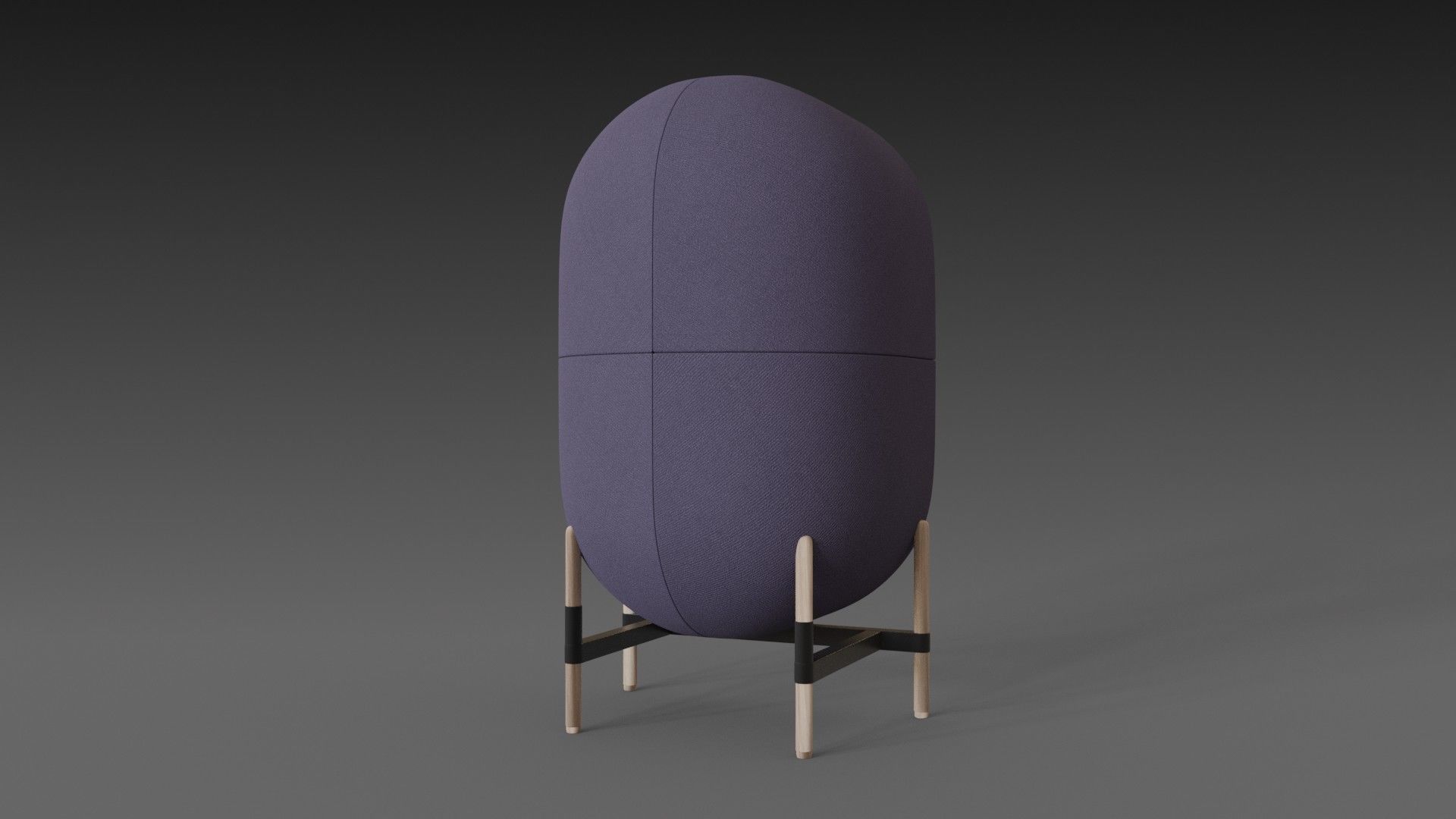 Capsule chair sofa  3D model_4