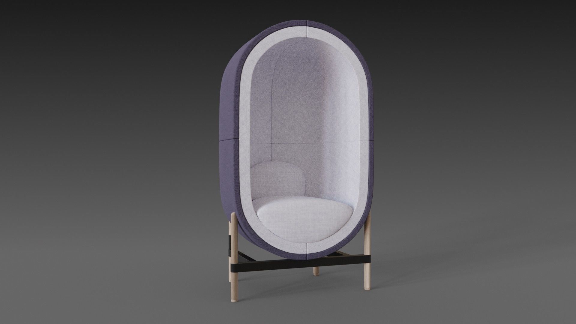 Capsule chair sofa  3D model_7