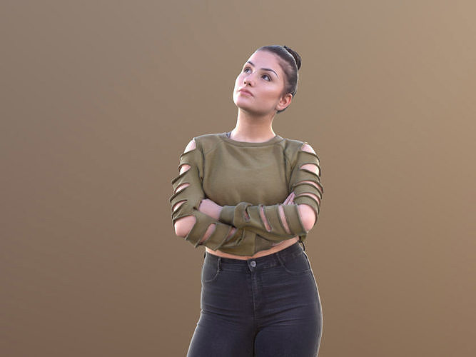 Sheona 10509 - Standing Casual Girl Low-poly 3D model