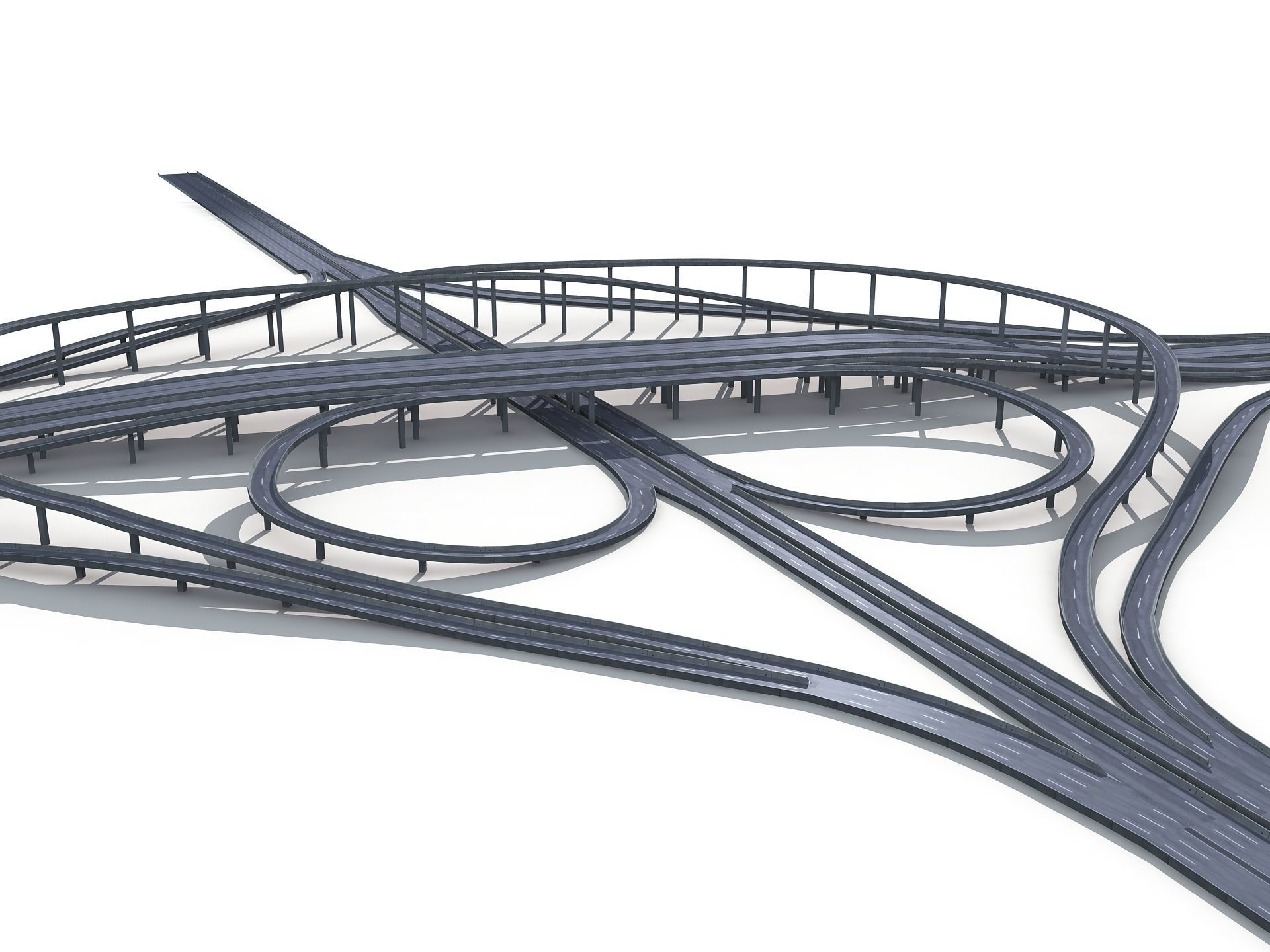 Highway Road Viaduct Flyover-11 3D model_5