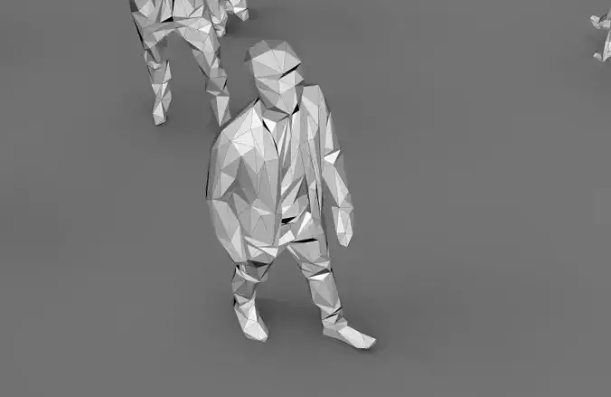 37 unique low poly people