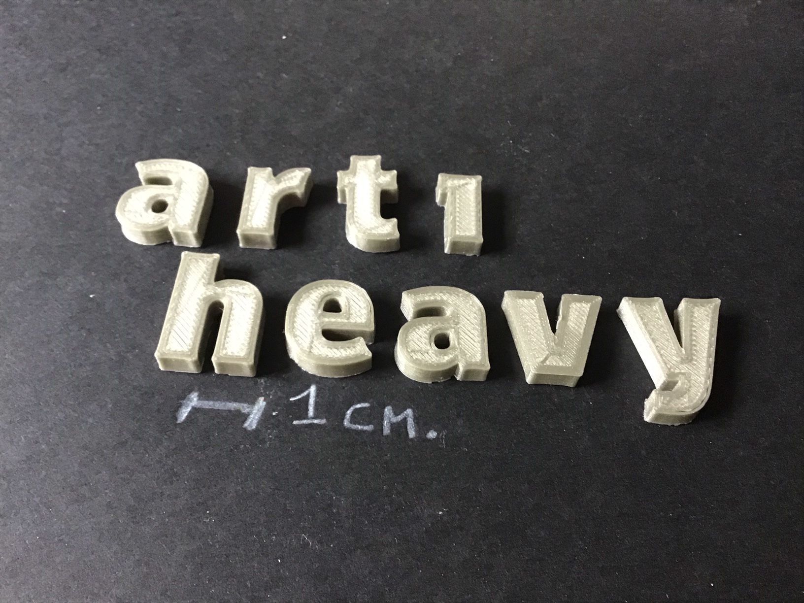ARTIHEAVY Font uppercase and lowercase 3D Letters STL FILE 3D print model_7