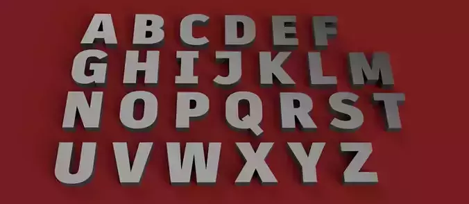 ARTIHEAVY  Font uppercase and lowercase 3D Letters STL FILE