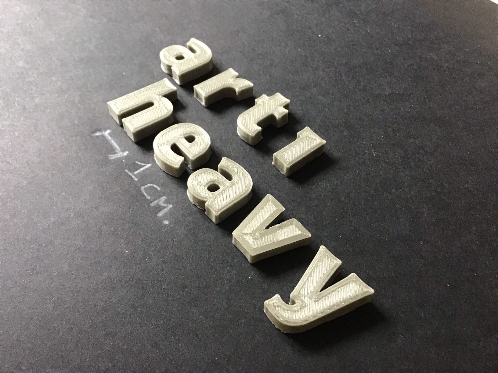 ARTIHEAVY Font uppercase and lowercase 3D Letters STL FILE 3D print model_8