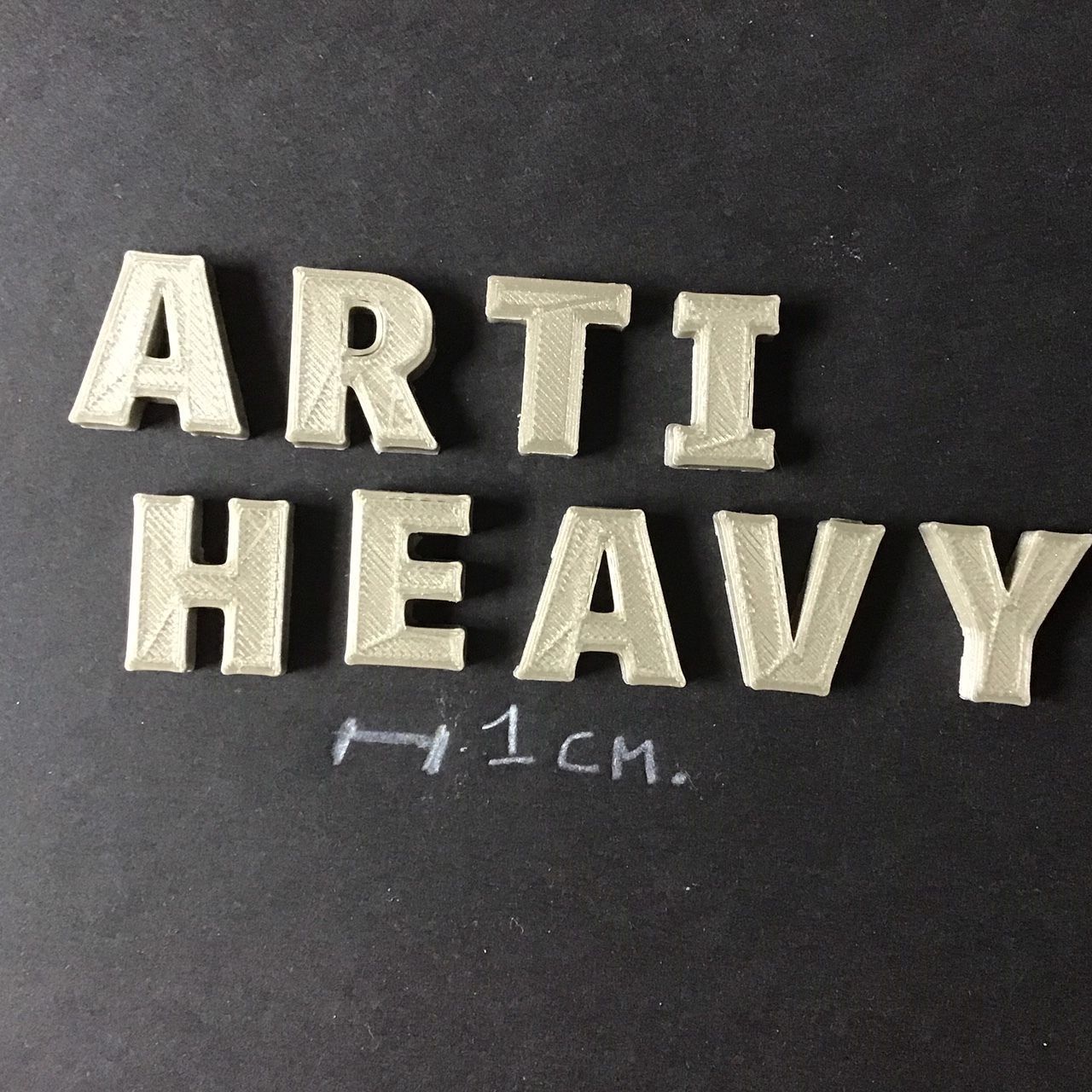 ARTIHEAVY Font uppercase and lowercase 3D Letters STL FILE 3D print model_2