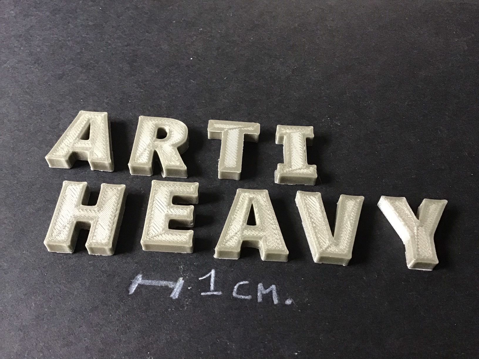 ARTIHEAVY Font uppercase and lowercase 3D Letters STL FILE 3D print model_4