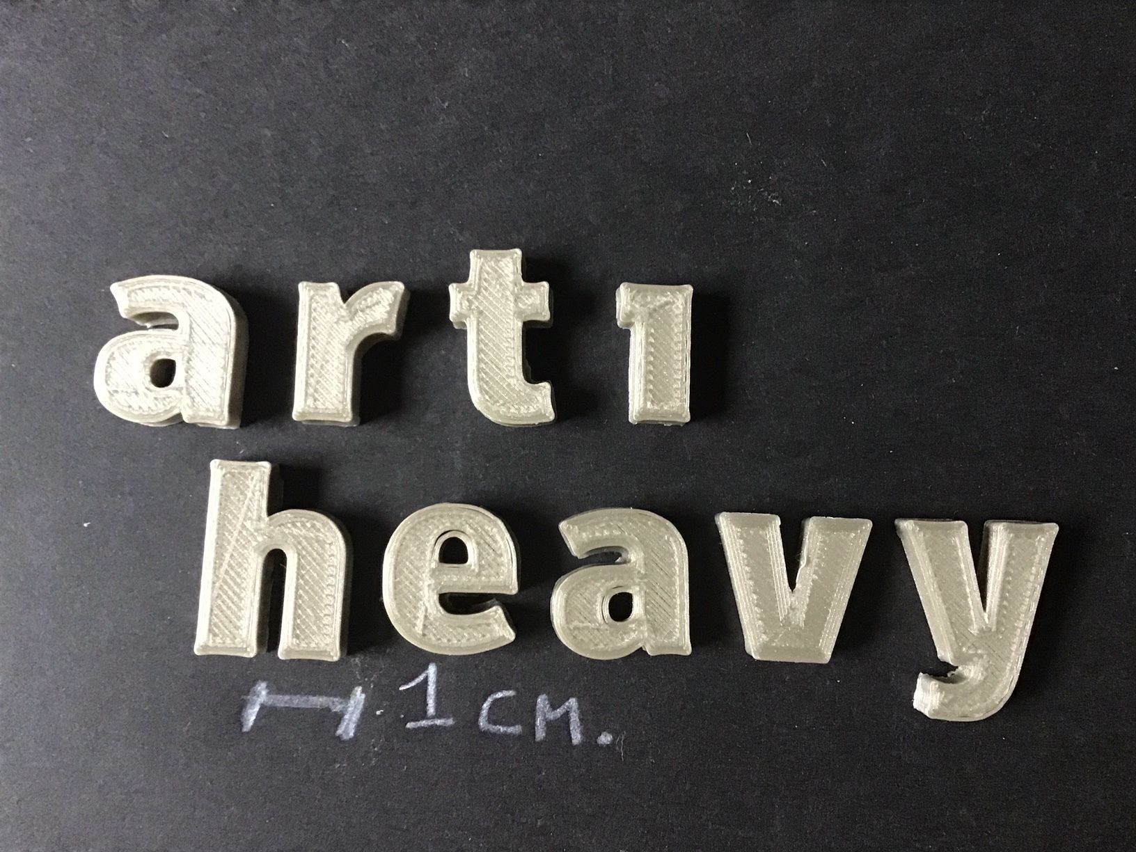ARTIHEAVY Font uppercase and lowercase 3D Letters STL FILE 3D print model_6