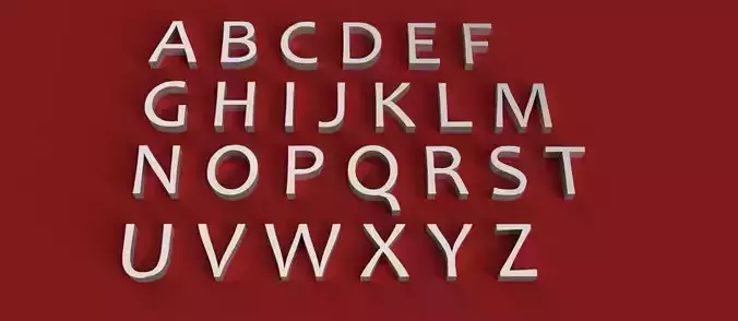 CANDARA  Font uppercase and lowercase 3D Letters STL FILE