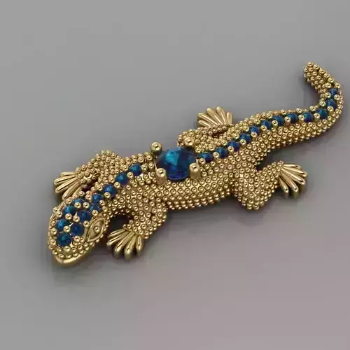 Lizard Jewelry Diamond 3D print model