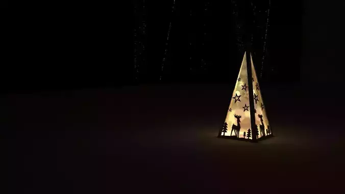 christmas lantern triangular 02