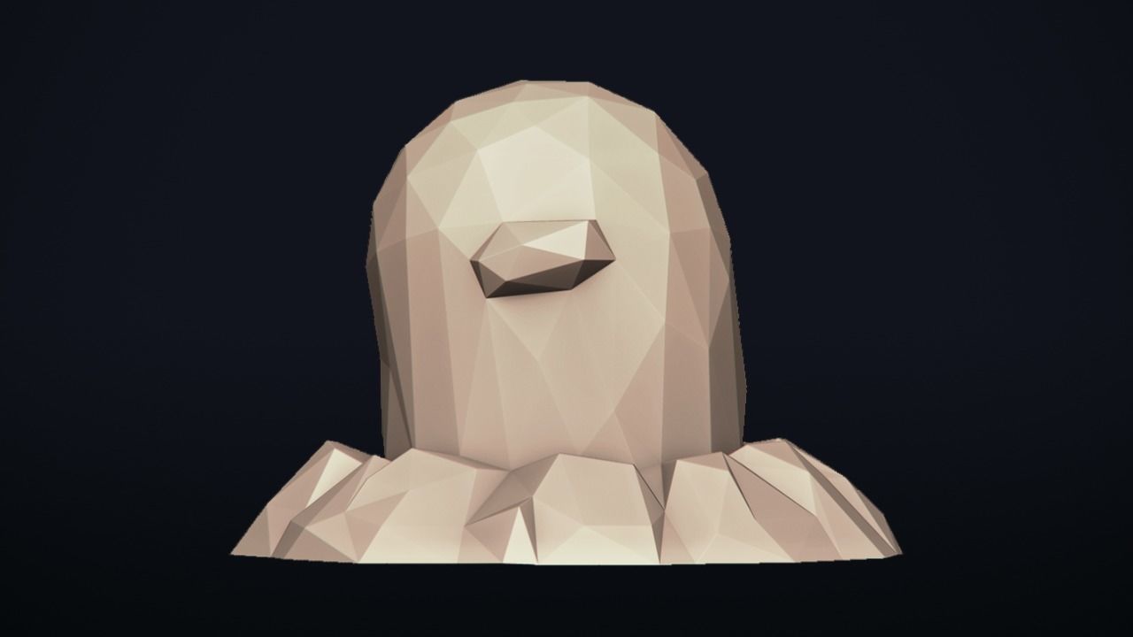 Diglett - Stylized LowPoly Art - 3D print model_1