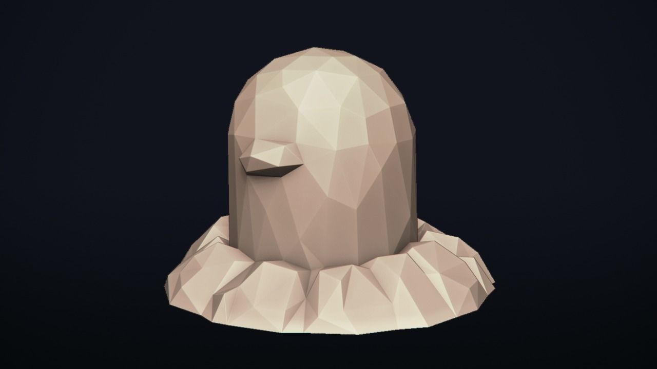 Diglett - Stylized LowPoly Art - 3D print model_7