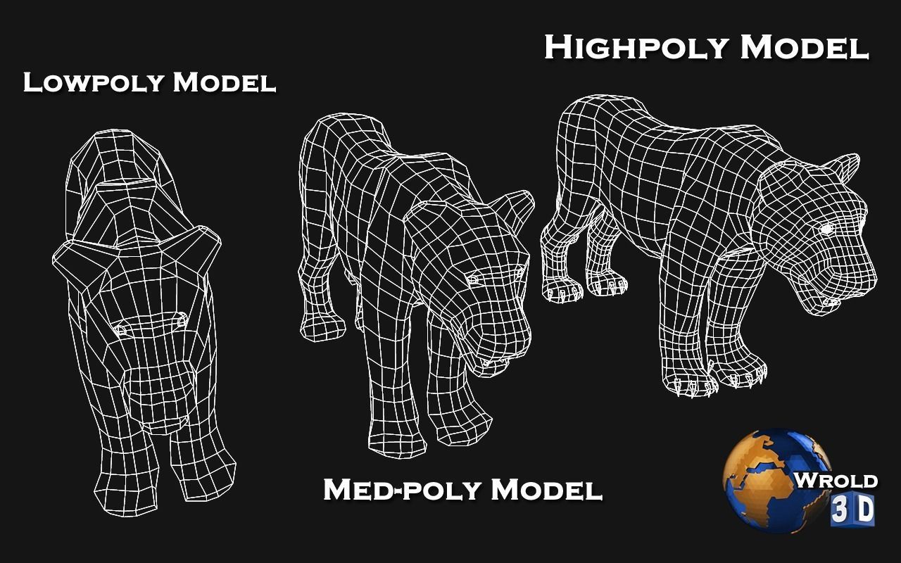 Lion Female Rigged Animated 3D Model Low-poly 3D model_7